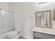 Bathroom with shower, toilet and vanity at 1866 E Dust Devil Dr, San Tan Valley, AZ 85143