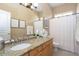 Clean bathroom with granite countertops and a shower/tub combo at 1942 W Peninsula Cir, Chandler, AZ 85248