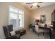 Home office space with built-in shelving and window seating at 1942 W Peninsula Cir, Chandler, AZ 85248