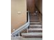 Carpeted staircase with installed stairlift for easy access, ensuring mobility and convenience at 20552 W Carlton Mnr, Buckeye, AZ 85396