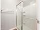 Shower stall with glass sliding door and built in shelving at 2150 W Alameda Rd # 1112, Phoenix, AZ 85085