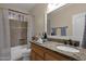 Bathroom with granite countertop and bathtub shower combo at 21893 N 78Th St, Scottsdale, AZ 85255