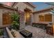 Private courtyard with seating area and lush greenery at 21893 N 78Th St, Scottsdale, AZ 85255