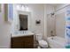 Clean bathroom with a bathtub, shower, and vanity at 3020 N 165Th Ave, Goodyear, AZ 85395