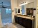 Elegant bathroom with dual sinks and walk-in shower at 31655 N 131St Ave, Peoria, AZ 85383