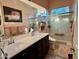 Bathroom with single sink vanity, and large walk-in shower at 31655 N 131St Ave, Peoria, AZ 85383