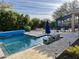 Refreshing swimming pool with patio and surrounding landscaping at 31655 N 131St Ave, Peoria, AZ 85383