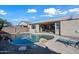 Stunning pool and patio area with a view of the home at 3383 E Santa Fe Ln, Gilbert, AZ 85297