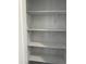 White pantry with multiple shelves for storage at 38007 W Mcdowell Rd, Tonopah, AZ 85354