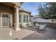 Covered patio with seating area at 3888 E Hazeltine Way, Chandler, AZ 85249