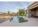 Serene pool area with desert landscaping at 3888 E Hazeltine Way, Chandler, AZ 85249