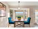 Kitchen breakfast nook with round table and blue chairs at 4611 E Red Bird Rd, Cave Creek, AZ 85331