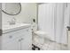 Updated bathroom with white vanity, tile floor and shower at 4730 W Northern Ave # 1127, Glendale, AZ 85301