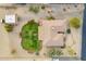 Top-down view of the house and surrounding landscape at 4805 W Saguaro Park Ln, Glendale, AZ 85310