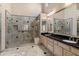 Bathroom with a large walk-in shower and double vanity at 6429 E Everett Dr, Scottsdale, AZ 85254