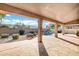 Spacious covered patio overlooking the pool at 6429 E Everett Dr, Scottsdale, AZ 85254