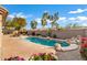 Relaxing kidney-shaped pool and flagstone patio at 6429 E Everett Dr, Scottsdale, AZ 85254