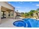 Relaxing pool and spa area with extended patio at 6502 E Blanche Dr, Scottsdale, AZ 85254