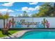 View of the pool and the fun Arizona mural at 7837 N 13Th St, Phoenix, AZ 85020