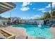 Expansive swimming pool with a fun swan float and mural at 7837 N 13Th St, Phoenix, AZ 85020