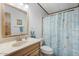 Clean bathroom with shower/tub combo, vanity, and mirror at 8103 E Southern Ave # 39, Mesa, AZ 85209