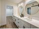 Double vanity bathroom with modern fixtures and ample counter space at 8614 E Appaloosa Trl, Scottsdale, AZ 85258