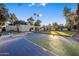 Expansive backyard sports court, featuring basketball and tennis at 8614 E Appaloosa Trl, Scottsdale, AZ 85258