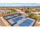 Aerial view of community tennis courts at 10387 W Runion Dr, Peoria, AZ 85382