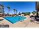 Inviting swimming pool with a waterfall feature at 1577 E Laurel Dr, Casa Grande, AZ 85122