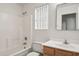 Clean bathroom with shower/tub combo and vanity at 15857 W Yavapai St, Goodyear, AZ 85338