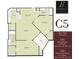 Floor plan of a 2 bed, 2 bath condo with various layouts available at 1701 E Colter St # 223, Phoenix, AZ 85016