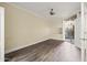 Bright living room with wood floors and access to the balcony at 1701 E Colter St # 223, Phoenix, AZ 85016