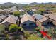 Aerial view showing house, backyard, and fence at 1828 W Owens Way, Anthem, AZ 85086