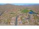 Aerial view showcasing a house's location in a community at 1828 W Owens Way, Anthem, AZ 85086