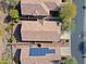 Aerial view of home with solar panels at 1828 W Owens Way, Anthem, AZ 85086