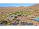 Aerial view of clubhouse, pool, and parking lot at 1828 W Owens Way, Anthem, AZ 85086