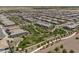 Aerial view of community green space and surrounding homes at 19447 S 209Th Pl, Queen Creek, AZ 85142