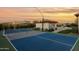 Private backyard sports court for basketball and pickleball at 19780 E Ivy Ln, Queen Creek, AZ 85142