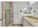 Bathroom boasts granite countertops, double sinks, and a walk-in shower at 2344 N Raven --, Mesa, AZ 85207