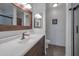 Modern bathroom with a floating vanity and walk-in shower at 23699 N Oasis Blvd, Florence, AZ 85132