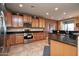 Modern kitchen featuring stainless steel appliances and ample cabinetry at 26175 W Firehawk Dr, Buckeye, AZ 85396