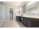 Elegant bathroom with double vanity and walk-in shower at 3015 E Daley Ln, Phoenix, AZ 85050