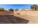 Large backyard with gravel and block wall at 4572 E Silverbell Rd, San Tan Valley, AZ 85143