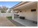 Covered patio with view of backyard at 45762 W Dirk St, Maricopa, AZ 85139