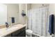 Bathroom with granite countertop and shower/tub combo at 6015 E Calle De Las Estrellas --, Cave Creek, AZ 85331