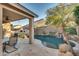 Covered patio overlooking the pool area at 6233 W Maya Dr, Phoenix, AZ 85083