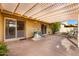 Patio area with pergola, and access to the backyard at 7373 S Bonarden Ln, Tempe, AZ 85283