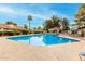 Inviting community pool with ample patio space at 7373 S Bonarden Ln, Tempe, AZ 85283