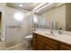 Clean bathroom with shower and vanity at 9321 E Diamond Dr, Sun Lakes, AZ 85248