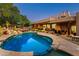 Stunning pool and patio area, perfect for entertaining at 9901 E Hidden Valley Rd, Scottsdale, AZ 85262